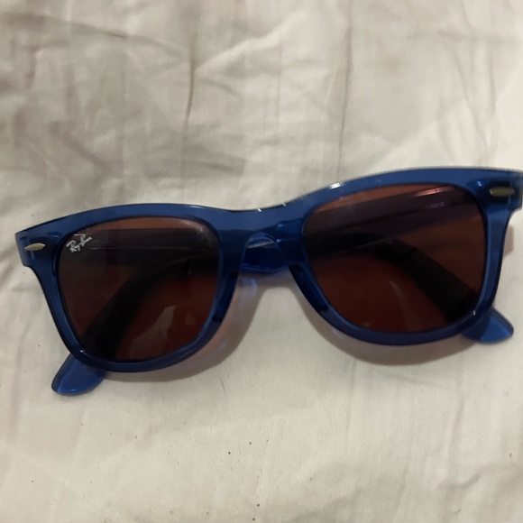 Ray-Ban Accessories - Ray ban translucent blue with red lenses